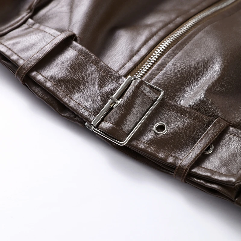 Raven Belted Leather Jacket – Effortless Cool Vibe